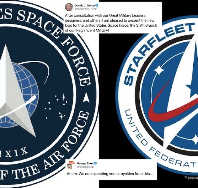 united states space force vs starfleet logo star trek ressemblance