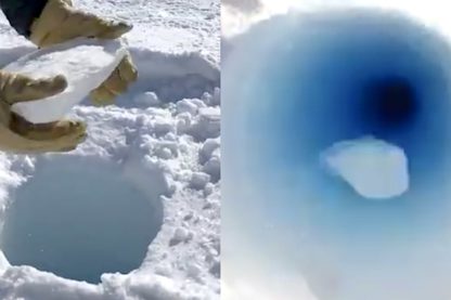 morceau glace jete dans trou antarctique sons etonnants emis
