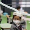 chapeau distanciation sociale chine écoles