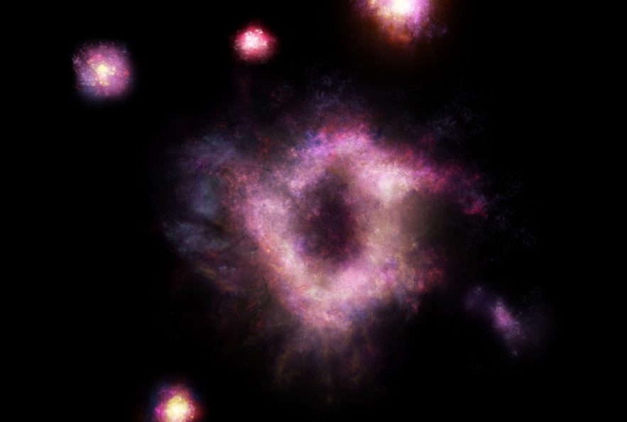 galaxie anneau collisionnelle univers primitif