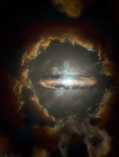 galaxie disque rotatif univers primitif