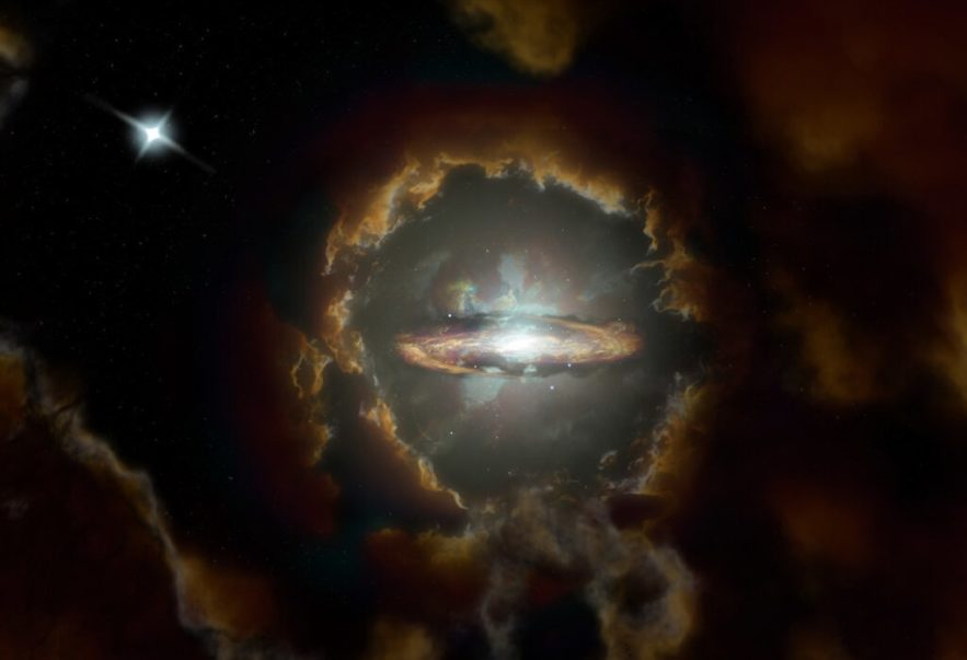 galaxie disque rotatif univers primitif