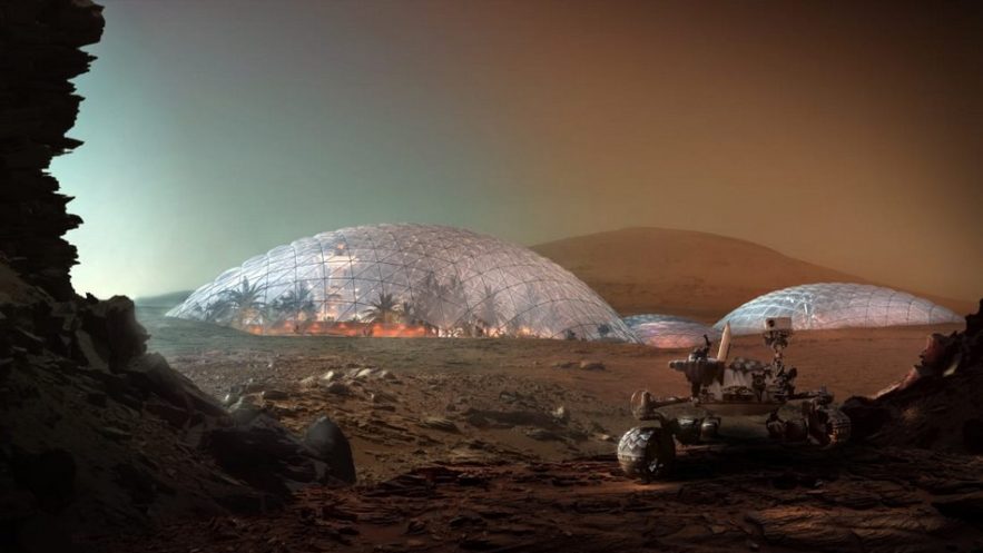 dome ville dubai mars martiene ville biodome concept architecte planete rouge