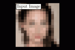IA création visage depuis image floue