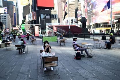 times squares new york usa coronavirus pandemie covid-19 sars-cov-2