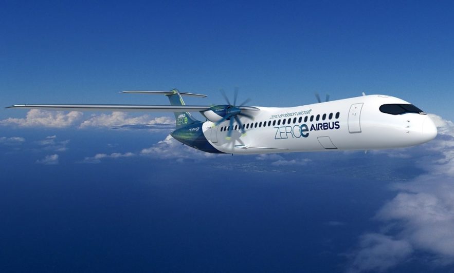 Airbus dévoile trois prototypes avions hydrogène vols zéro émission couv