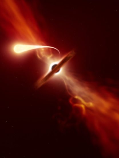 observation spaghettification étoile trou noir couv