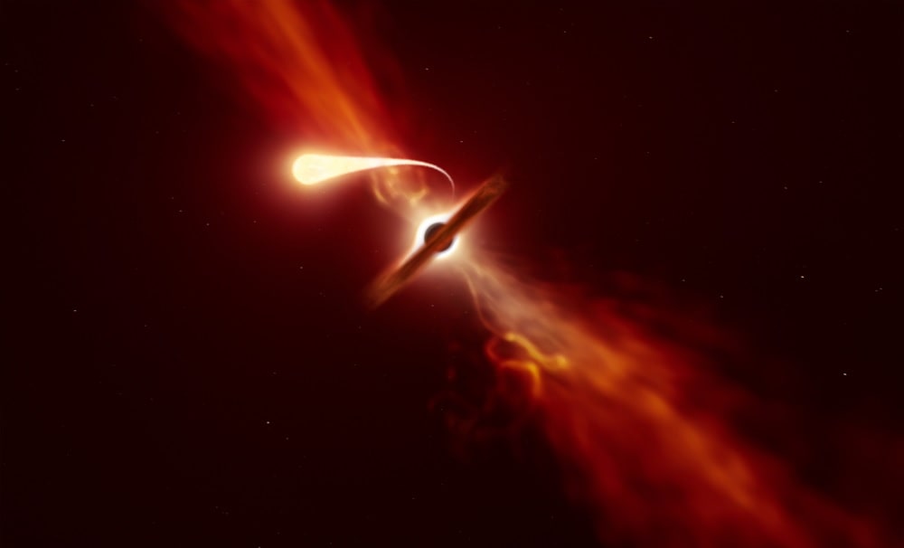 observation spaghettification étoile trou noir couv