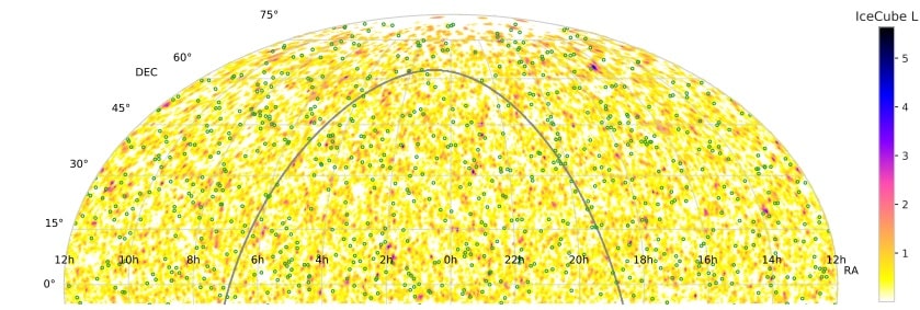 cartographie probabilites quasars neutrinos