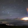 etonnants sprites rouges bleus photographies simultanement ciel hawaii