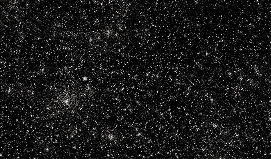 image trous noirs supermassifs points blancs