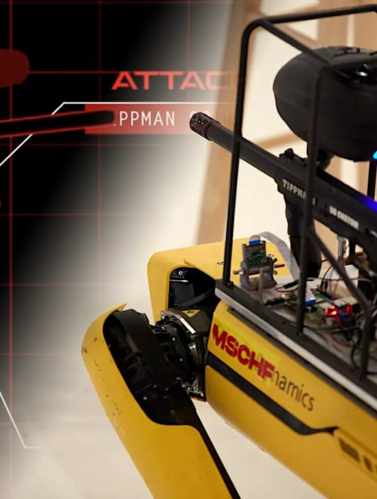 site web permet controler robot spot boston dynamics muni lanceur paintball