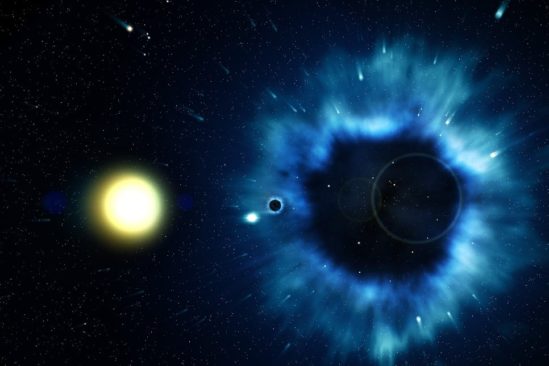 astrophysiciens detectent trou noir supermassif deplacant grande vitesse