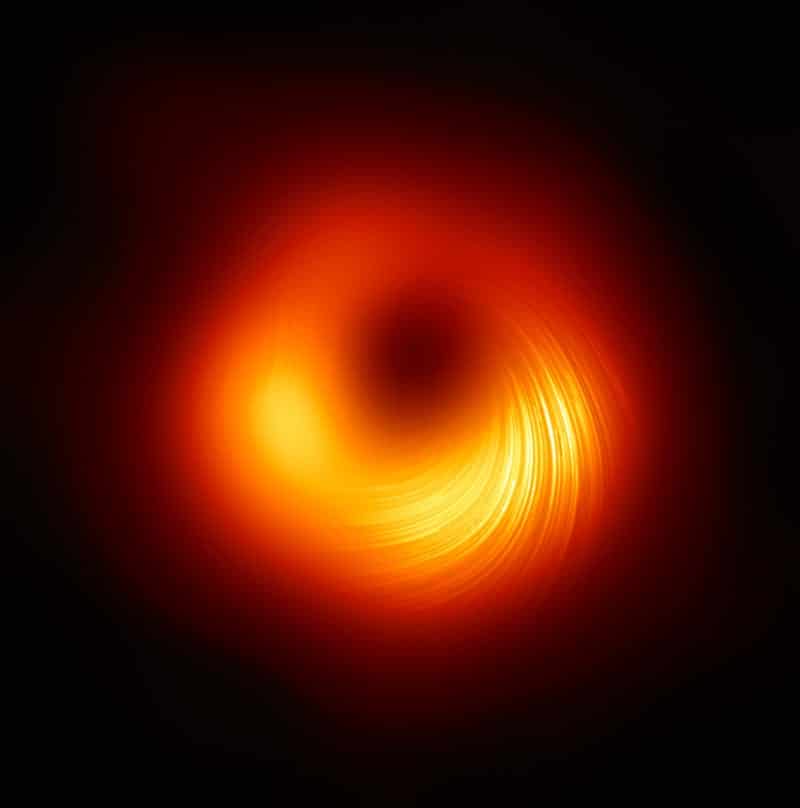 image trou noir m87 lumière polarisée