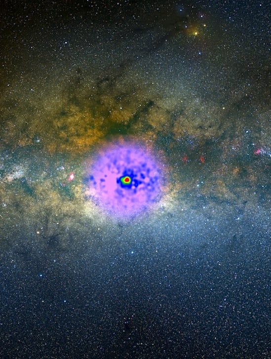 mysterieuse lueur captee centre galaxie pourrait etre due a matiere noire