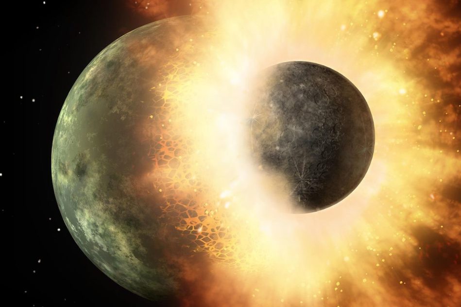 restes impact Théia Terre Lune
