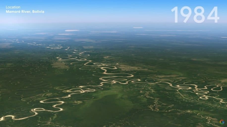 google earth permet visualiser effets changement climatique depuis 1984