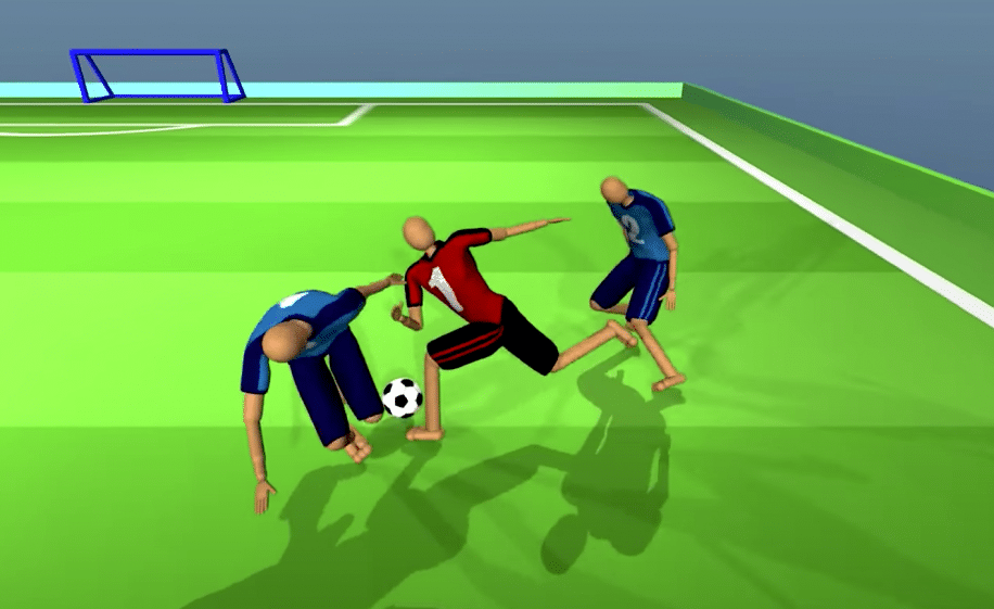 deepmind ai appris personnages virtuels jouer football a partir zero