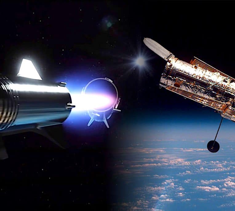elon musk suggere transformer vaisseau starship en telescope spatial geant