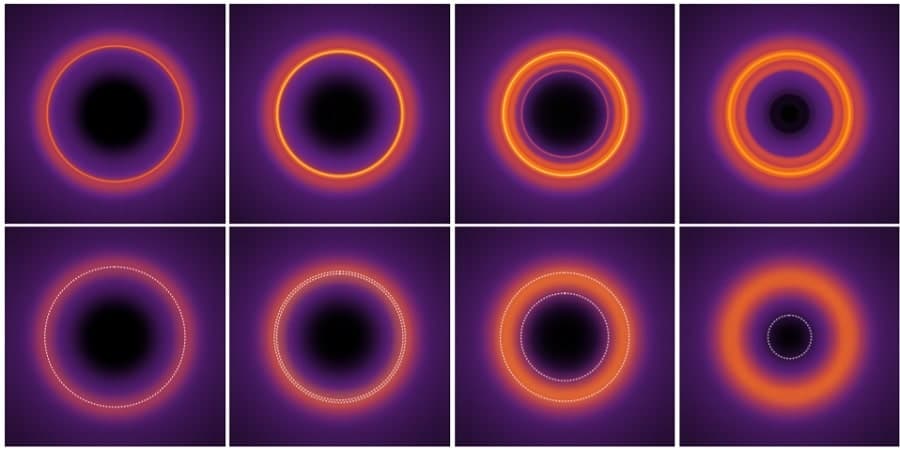 modelisations sphere photons trou noir