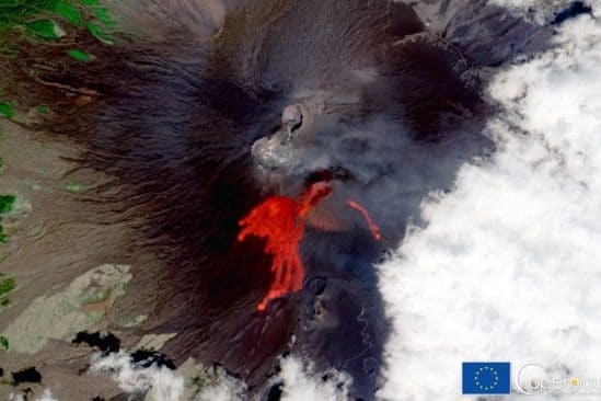 satellite capture 50e eruption etna 2021