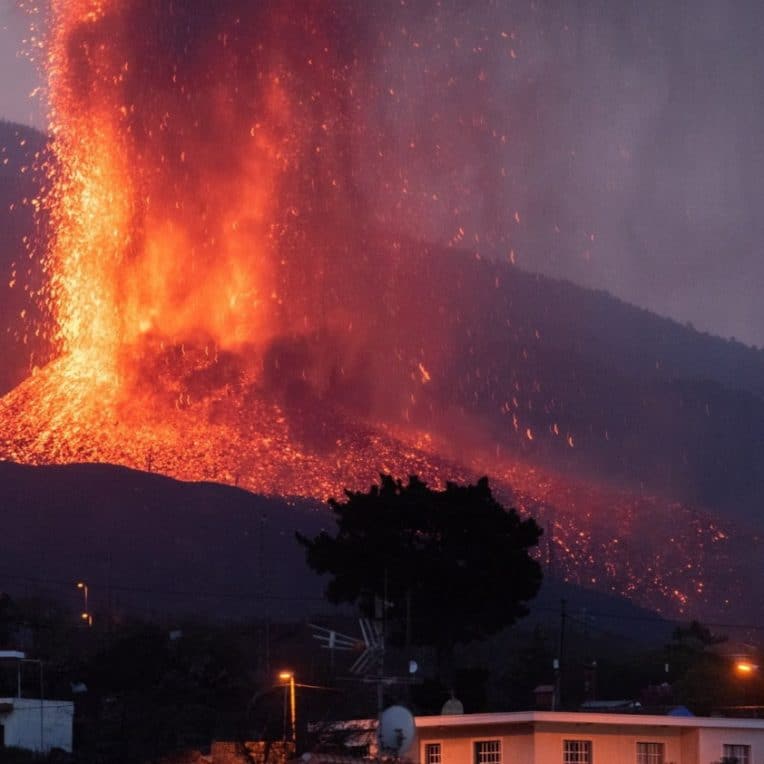 éruption volcan La Palma bombe