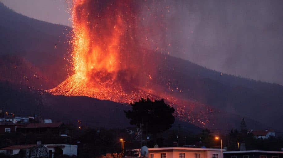 éruption volcan La Palma bombe
