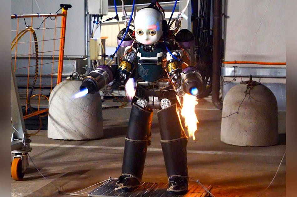 iRonCub robot humanoide volant propulseurs