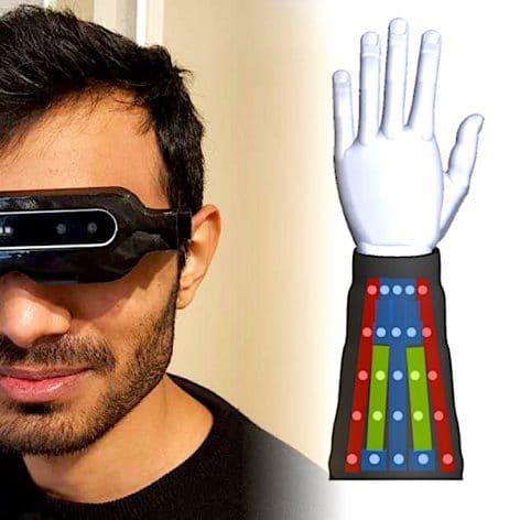lunettes infrarouges connectees brassard aide aveugles s orienter