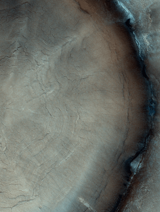 image cratere type souche arbre repere sur mars