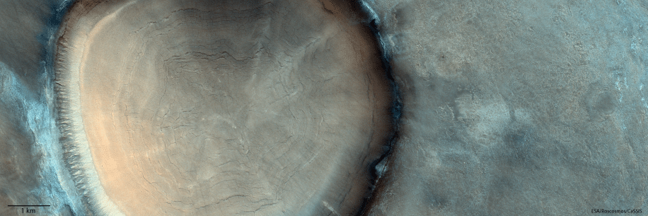 image cratere type souche arbre repere sur mars