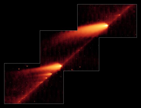 fragments comète SW3 télescope Spitzer