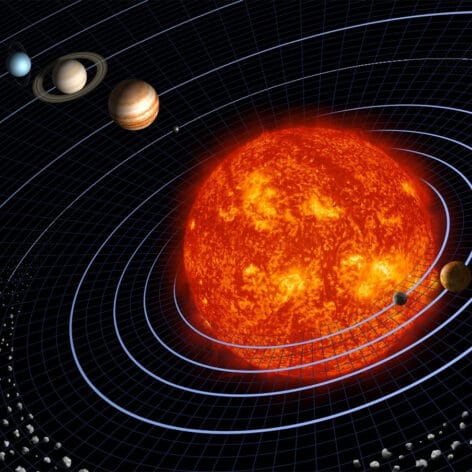 représentation animation système solaire