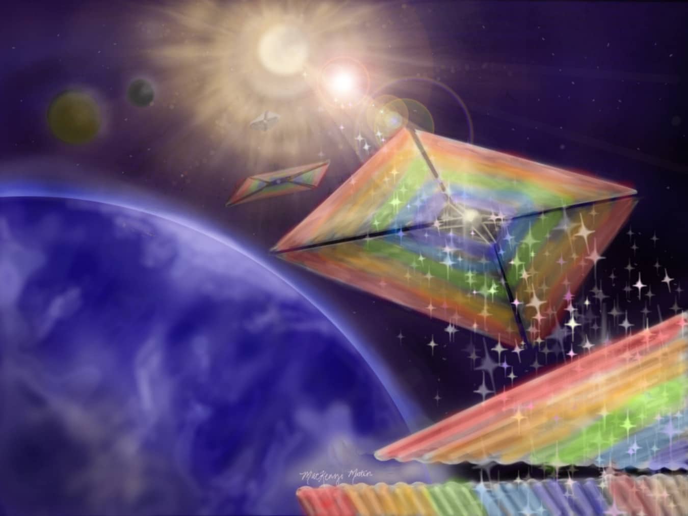 Un nuevo tipo de vela solar (difractiva) podría revolucionar la exploración espacial