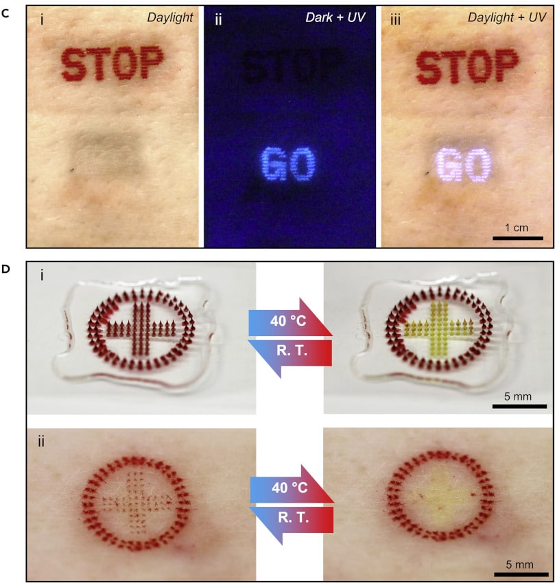 encres thermosensibles photosensibles tatouages