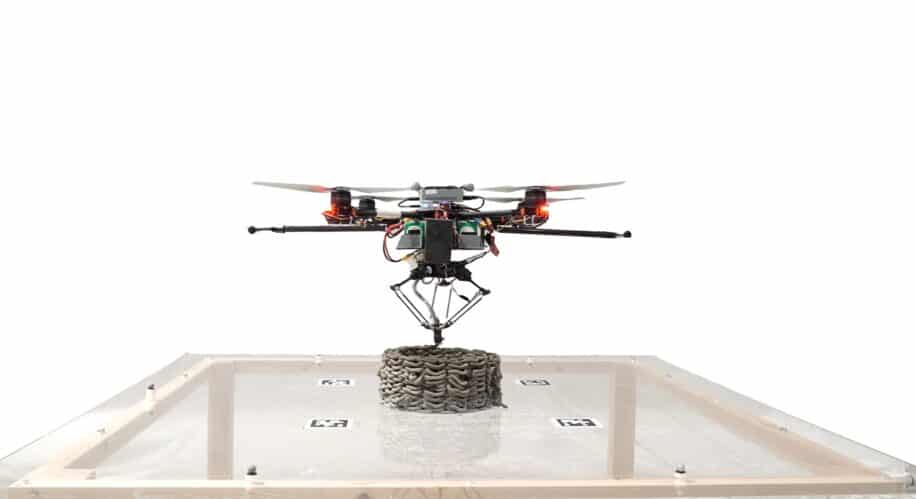 essaim drones imprimer batiments 3D