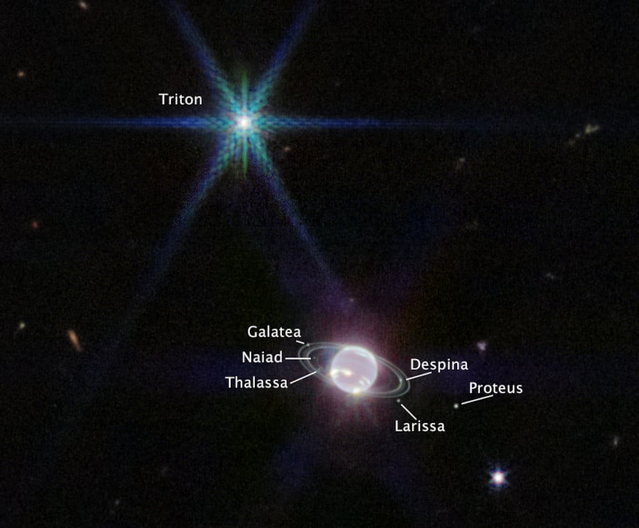 Moon Neptune James Webb