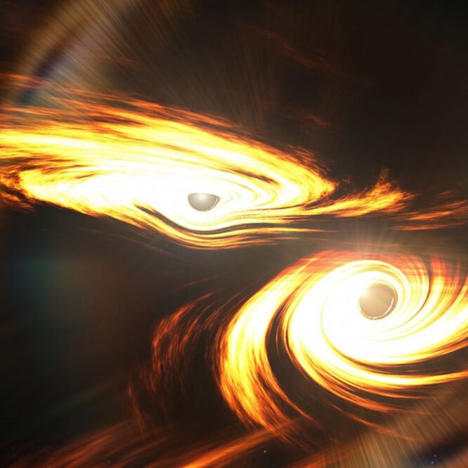 collision inedite trous noirs précession théorie relativite einstein couv