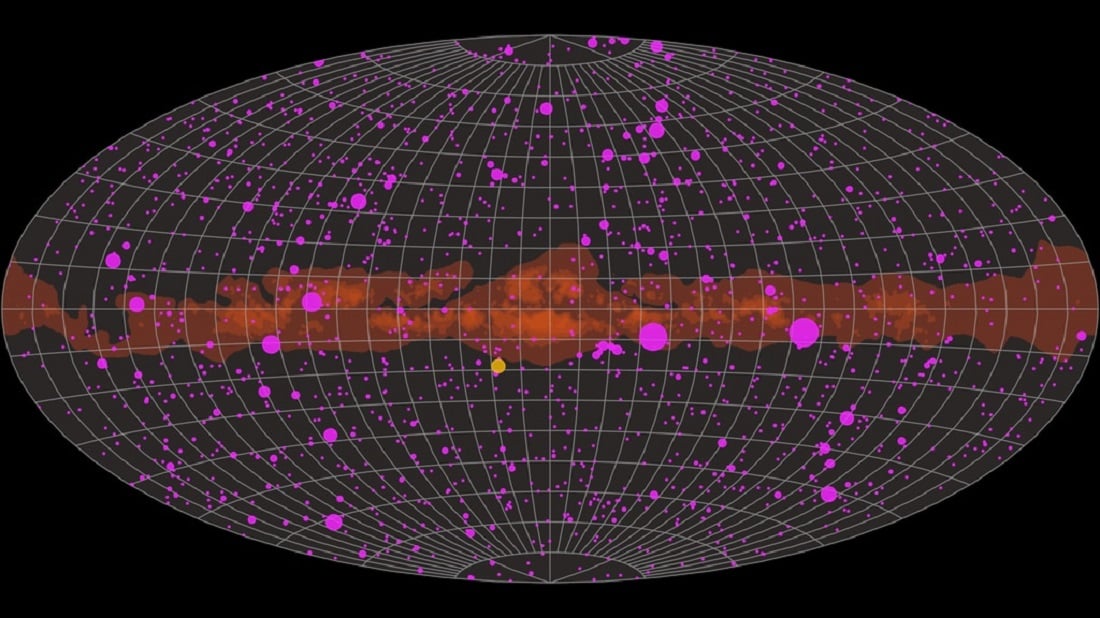 Tak wyglądałoby niebo, gdybyśmy mogli zobaczyć promienie gamma