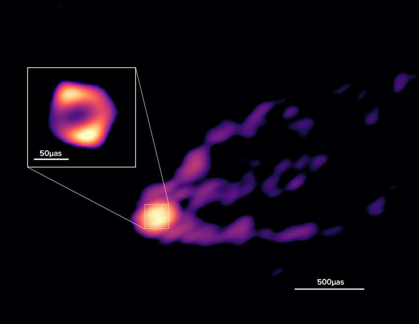 image trou noir jet M87
