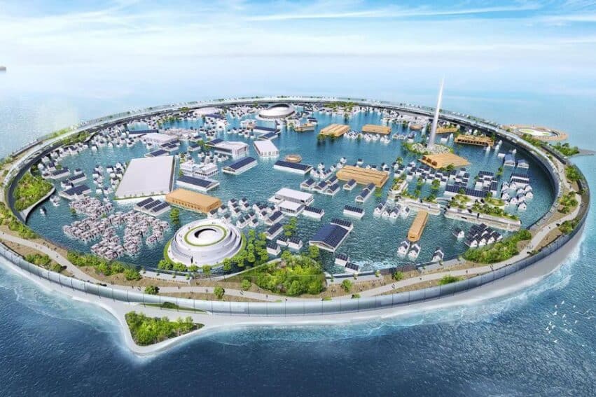 dogen city ville flottante epreuve tsunamis rechauffement climatique couv