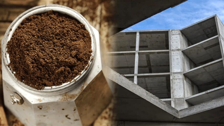 biocharbon dechet cafe beton