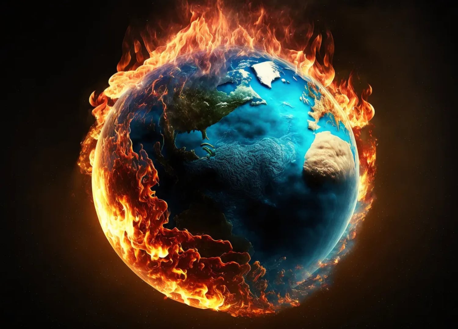 Burning earth