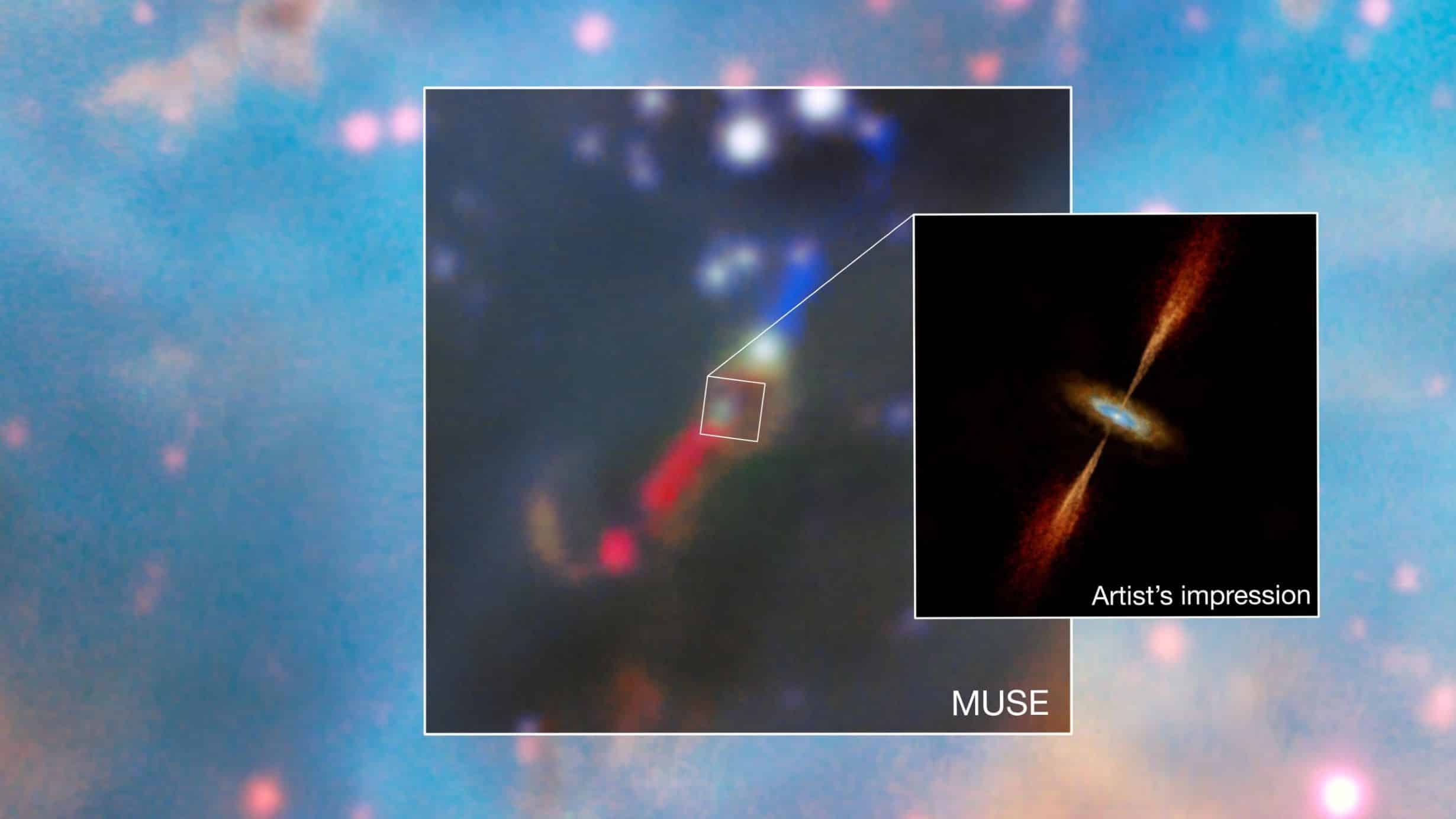 A primeira observação de um disco de formação planetária em outra galáxia