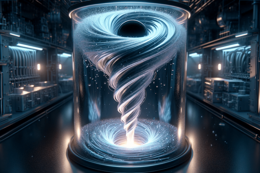 trou noir quantique vortex superfluide laboratoire couv