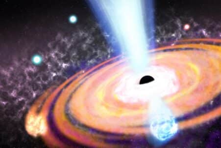 trou noir role formation stellaire galaxie primitive couv