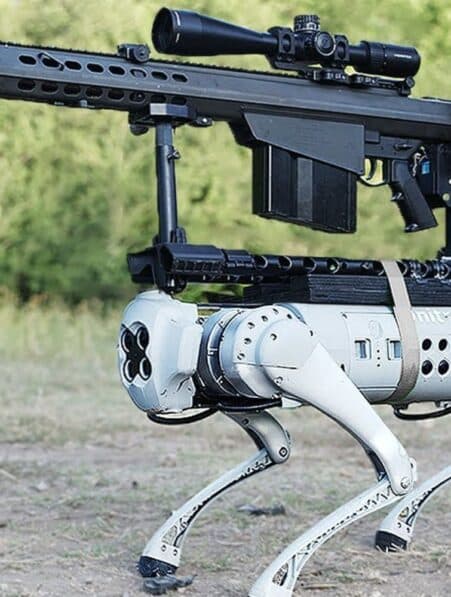 L armée chinoise a montré son chien robot équipé d un fusil ouvrir le feu sur des cibles