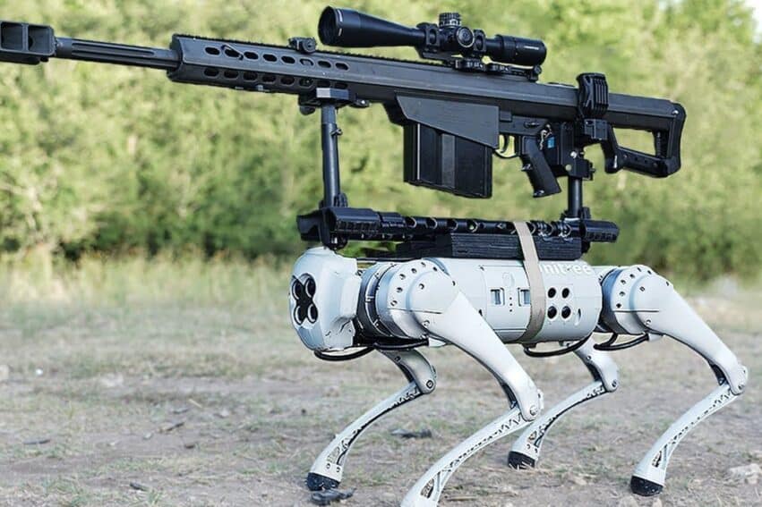 L armée chinoise a montré son chien robot équipé d un fusil ouvrir le feu sur des cibles