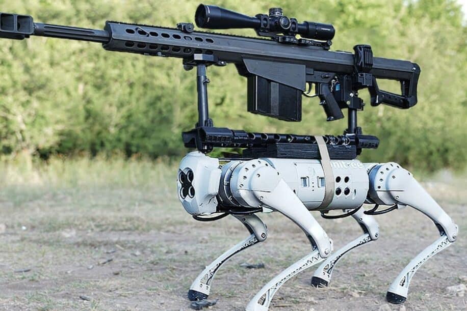 L armée chinoise a montré son chien robot équipé d un fusil ouvrir le feu sur des cibles