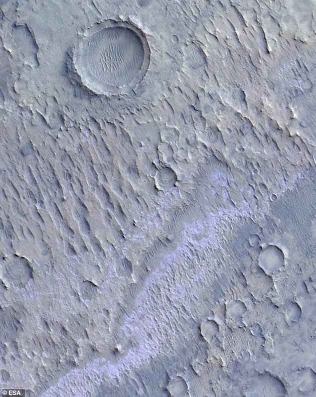 Dépôt de sel sur Mars